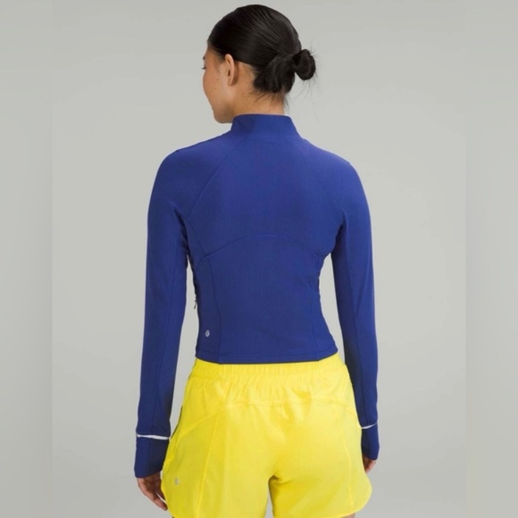 Lululemon Its Rulu Run Cropped Half Zip *Ribbed Psychic - Picture 2 of 11